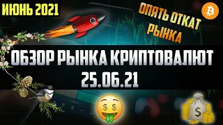 Обзор рынка криптовалют 25.06.21. Июнь 2021. Когда закупать альты? Разбор Биткоина и рынка крипты.