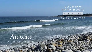 Relaxing Nova Scotia Ocean Stones with Skye Boat Song harp music