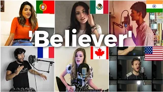 Who sang it better believer imagine dragons ( India, Mexico, portugal, canada, US, France) part 2