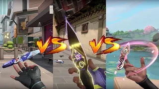 Valorant MystBloom Kunai VS Jett Kunai VS Champions 2023 Kunai | Which is VALORANT Best Kunai Knife