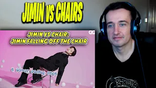 Jimin vs chairs : Jimin falling off the chair a never ending saga (BTS REACTION!!)