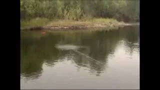 Fishing on the sled . Olenguy river . Transbaikalia .