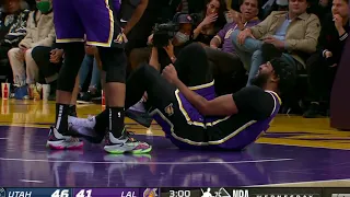 Rudy Gobert breaks Anthony Davis ankle