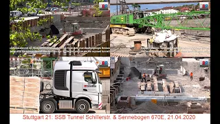 [UPDATE] Stuttgart 21: SSB Tunnel Schillerstr. & Sennebogen 670E hat fertig, 21.04.2020.