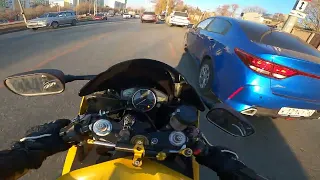 ЕЩЕ ОДИН ПРОХВАТ ПО ГОРОДУ. YAMAHA R6 2006.