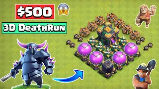 $500 DEATHRUN | Clash of Clans Troll Base