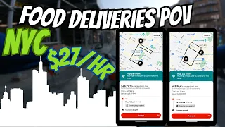 Food delivery Driver POV in NYC - How much we make?#doordash #ubereats #ebike #nyc #deliverydriver