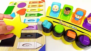 Best Learning Shapes & Colors for Toddlers with Coco Melon Pop Up Toy!