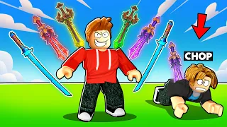 ROBLOX CHOP AND FROSTY UNLOCK STRONGEST SWORDS IN GAME