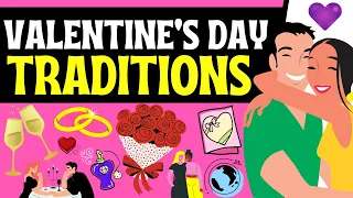 Valentine’s Day Traditions | English Wordlist | Gifts & Things To Do! | English Speaking Practice ♥️