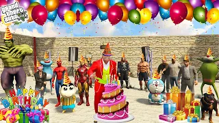 GTA 5 : Shinchan And Chop Celebrate Franklin's Birthday In GTA 5 ! (GTA 5 mods)