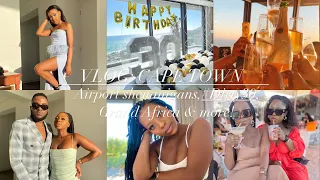 VLOG: Let’s go to Cape Town! | PART 1 x Airport shenanigans, #Dirty30, Grand Africa Cafe & More!