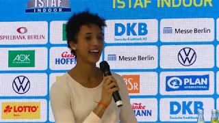 Malaika Mihambo Interview - Leichtathletik Weitsprung ISTAF Indoor 2020