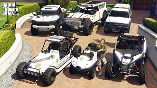 GTA 5 - Stealing Park Ranger Police Offroad Vehicles with Michael! | (Real Life Cars) #144