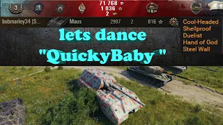 Maus 🔝 lets dance "QuickyBaby" 13790 block, 2997 dmg, Steel Wall 🔝 World of Tanks ✔️