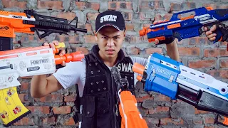 Superheroes Nerf: Captian X-Shot Nerf Guns Fight Against Criminal Group Bad Guys +More Stories