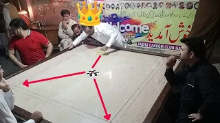 Part 2 King Fight Carrom Usted playar Havelian legend Vs Chaina team challenge champion #carrom