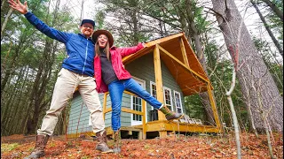 Cozy Off-Grid CAMPING CABIN in the Woods 🌲😍 | TINY CABIN Tour in MUSKOKA, Ontario, Canada