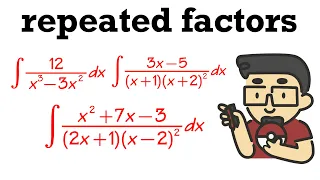 Integration By Partial Fractions (repeated linear factors)