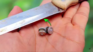 Not many people know this trick, how to sharpen a knife with a match