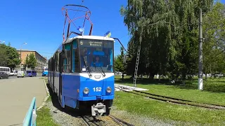 Трамвай Tatra KT4SU №152 (маршрут №6). Вінниця. 17.05.2017. FHD.