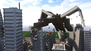 Minecraft Ender Dragon Destroys Cities ➤ Teardown