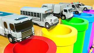 Rain Song - Fire Truck Wants to Play | Color and Numbers Learning with Toy Bus +more Nursery Rhymes