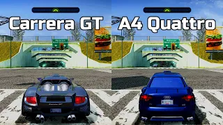 NFS Most Wanted: Porsche Carrera GT vs Audi A4 3.2 FSI Quattro - Drag Race