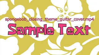 SpongeBob Closing Theme [Guitar cover]