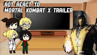 Aot react to Mortal Kombat X Trailer | Aot reacts