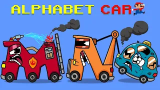 Alphabet Reverse Plush toy (All Letter..) But They are Cars Transform #1 | Game Animation