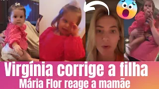 Virgínia Fonseca corrige a filha Maria Alice e Maria Flor faz drama com Zé Felipe