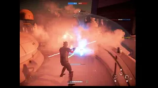 Luke and Maul Defeating Enemy After Enemy on Bespin Star Wars Battlefront 2 Solo Heroes vs Villians
