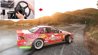 Drifting DANGEROUS Real Life Road in California "The Snake" (4K) w/Steering Wheel | Assetto Corsa