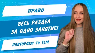 Право. Весь раздел за одно занятие. ЕГЭ обществознание 2022.