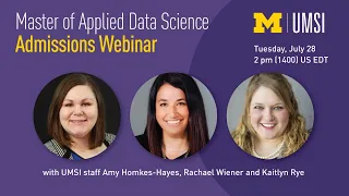 Master of Applied Data Science - Admissions Live Q&A