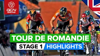 Last Gasp Finish Up Thrilling Final Ramp | Tour De Romandie 2022 Stage 1 Highlights