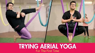 Trying Aerial Yoga For The First Time| Ok Tested