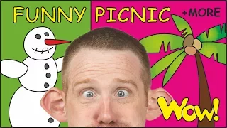 Funny Picnic for Kids + MORE Magic Stories with Steve and Maggie for Children | Learn Wow English TV