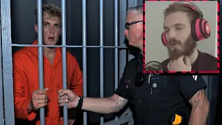 PewDiePie react to Jake Paul goes to prison