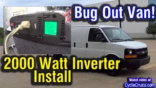 2000 Watt Inverter Install in Van | Bug Out Van Build