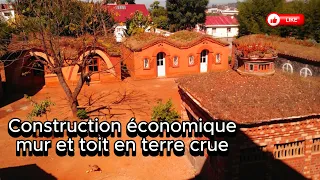 Construction d'une habitation sur le principe des voûtes en terre crue, voûte nubienne