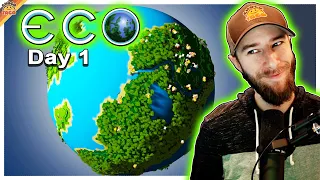 Let's Play ECO: Day 1 - chocoTaco Eco Community Server Gameplay 2023