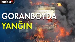 Goranboyda yük maşını yandı - BakuTV