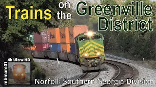 [7q][4k] Trains on the Norfolk Southern Greenville District, GA 10/27/2020