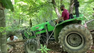 Traktör Ormana Uçtu!! Ön Tekerler Dönmüyor Elle Tekerleri Döndürüyoruz Çekerken Mazot Bitti!!!