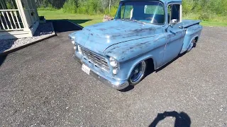 1955 chevy 3100 pickup restomod LS swapped hot rod