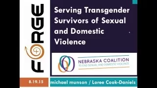 [Webinar] Serving Transgender Survivors of Sexual and Domestic Violence