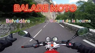 BALADE MOTO !!! Belvédère gorges de la bourne !!! QUELLE VUE!!!!