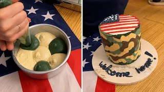 Camouflage Hero Cake! Sure to steal the show at your 4th of July celebration 🎉🍰